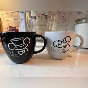 Mr and Mrs Disney coffee mugs